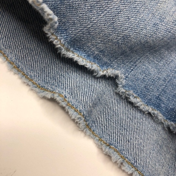 JESSICA Simpson Uptown Highrise Washed Blue Floral Embroidered Denim Jean Shorts - Picture 10 of 16